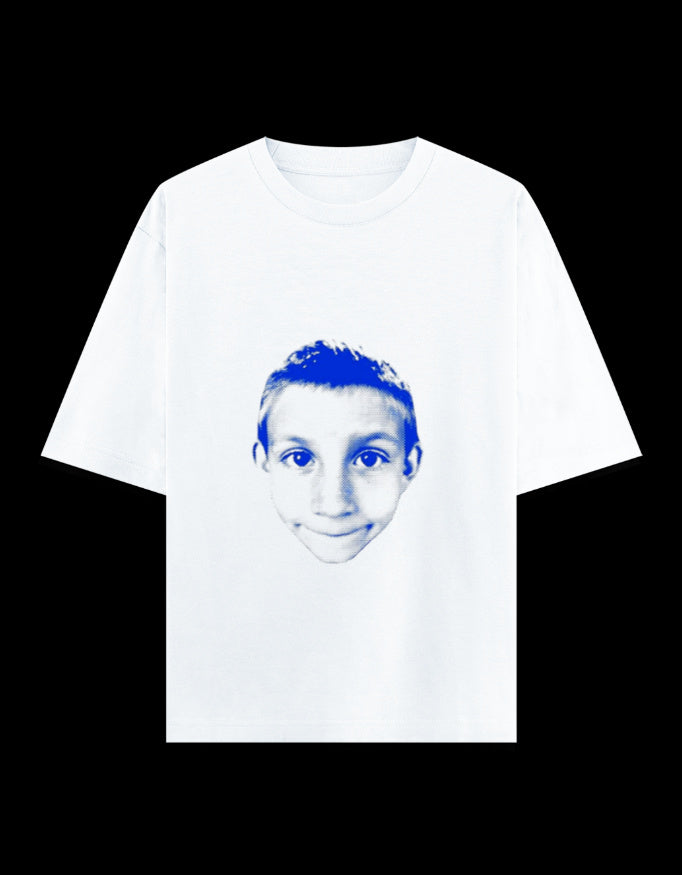 8e greedy smirk face logo t-shits ホワイト 08575b4843b780b6493f754e07f13b