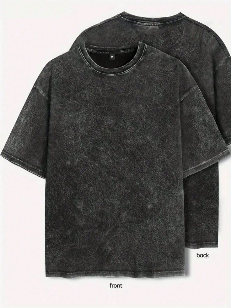Classic Black Oversized Acid Wash T-Shirt