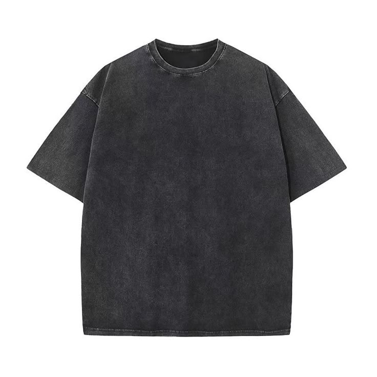 Classic Black Oversized Acid Wash T-Shirt