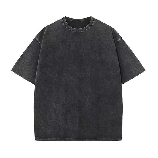 Classic Black Oversized Acid Wash T-Shirt